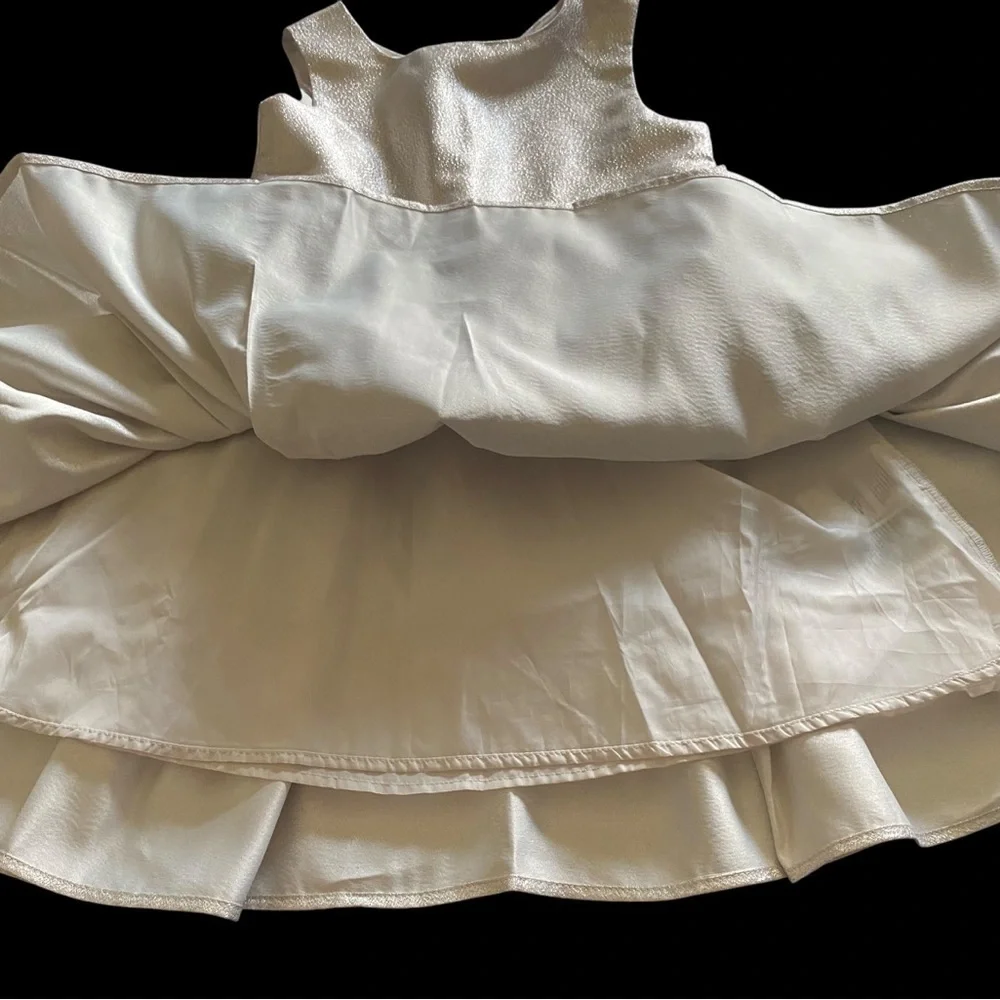 H&M-CHAMPAGNE SHIMMER DRESS-GIRLS SIZE 5